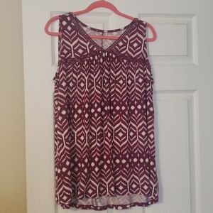 Ikat v neck tank soft